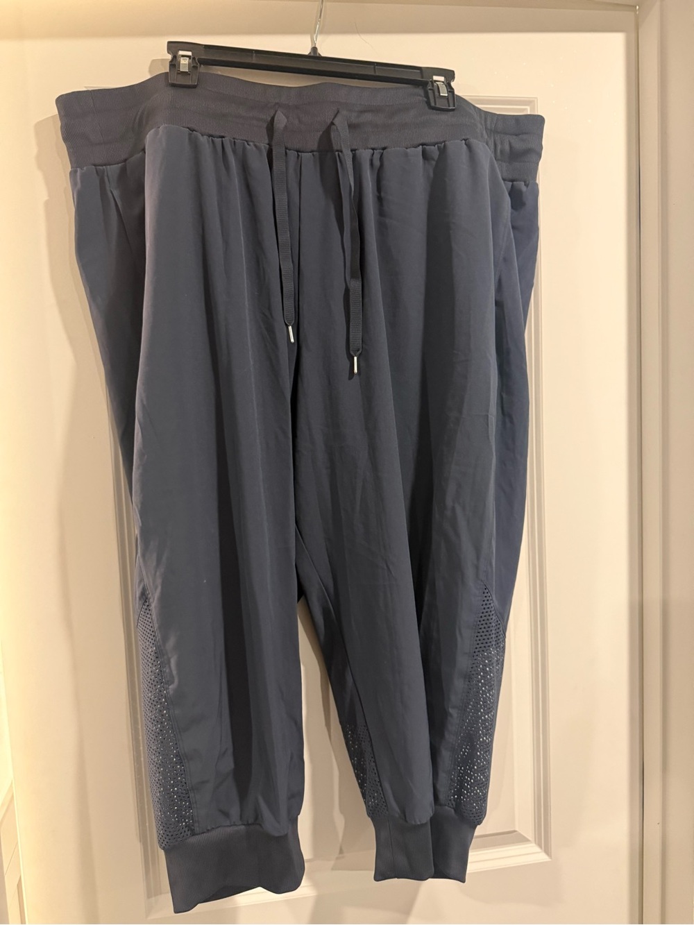 LIVI Active Plus Size 22/24 Navy Jogger Pants Mesh Trim Athleisure